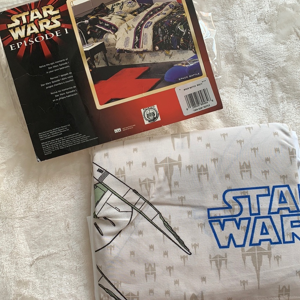 NWT Star Wars Episode 1 Twin Size Bedskirt Dust Ruffle
